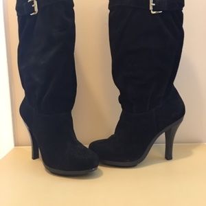 Michael Kors Black Suede Kincade Slouch Boot